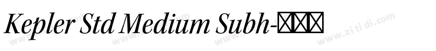 Kepler Std Medium Subh字体转换